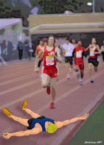 runner on the track