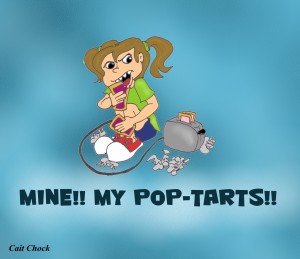 girl eating pop tarts