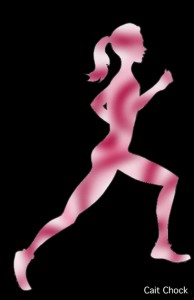 woman runner silhouette 