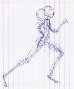 sketch of runner