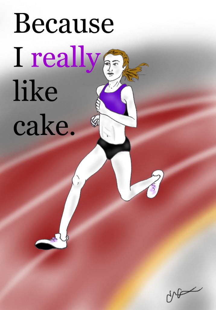 running for cake