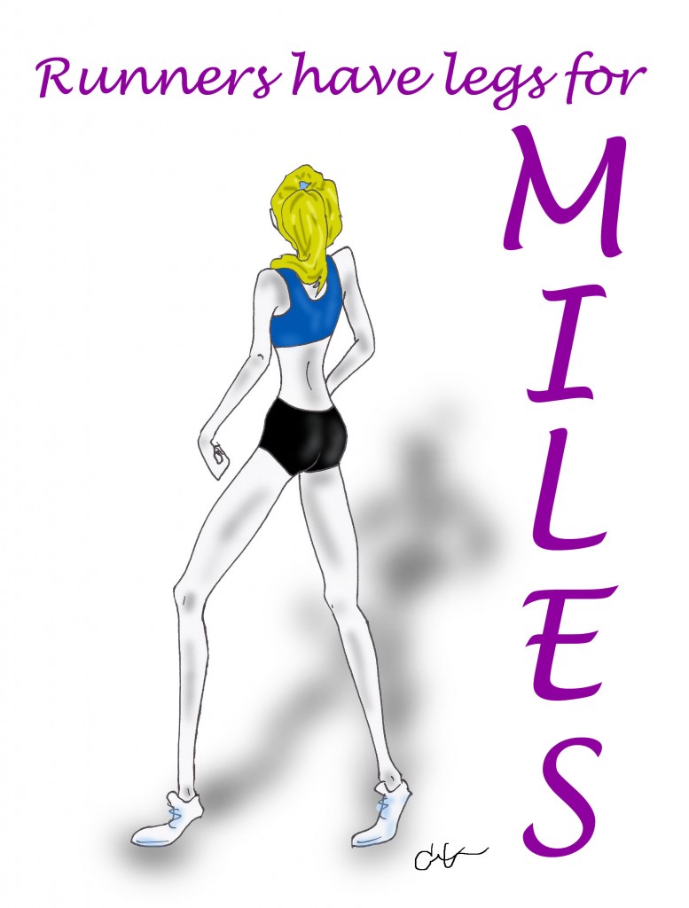 runner legs for miles