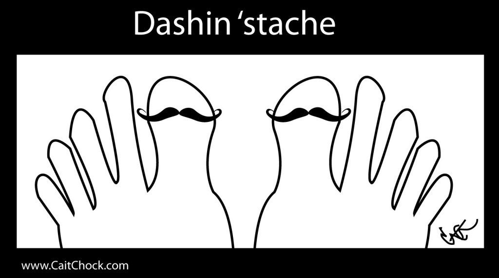 dashin 'stache feet