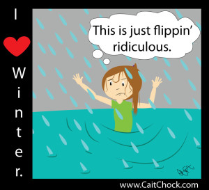 running through the rain cartoon