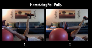 hamstring ball pulls core exercise for runners