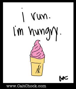 i run. i'm hungry. cartoon