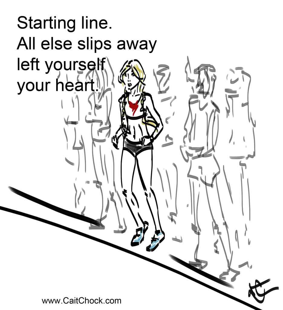 runner starting line art