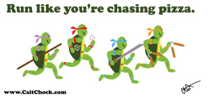 teenage mutant ninja turtles running