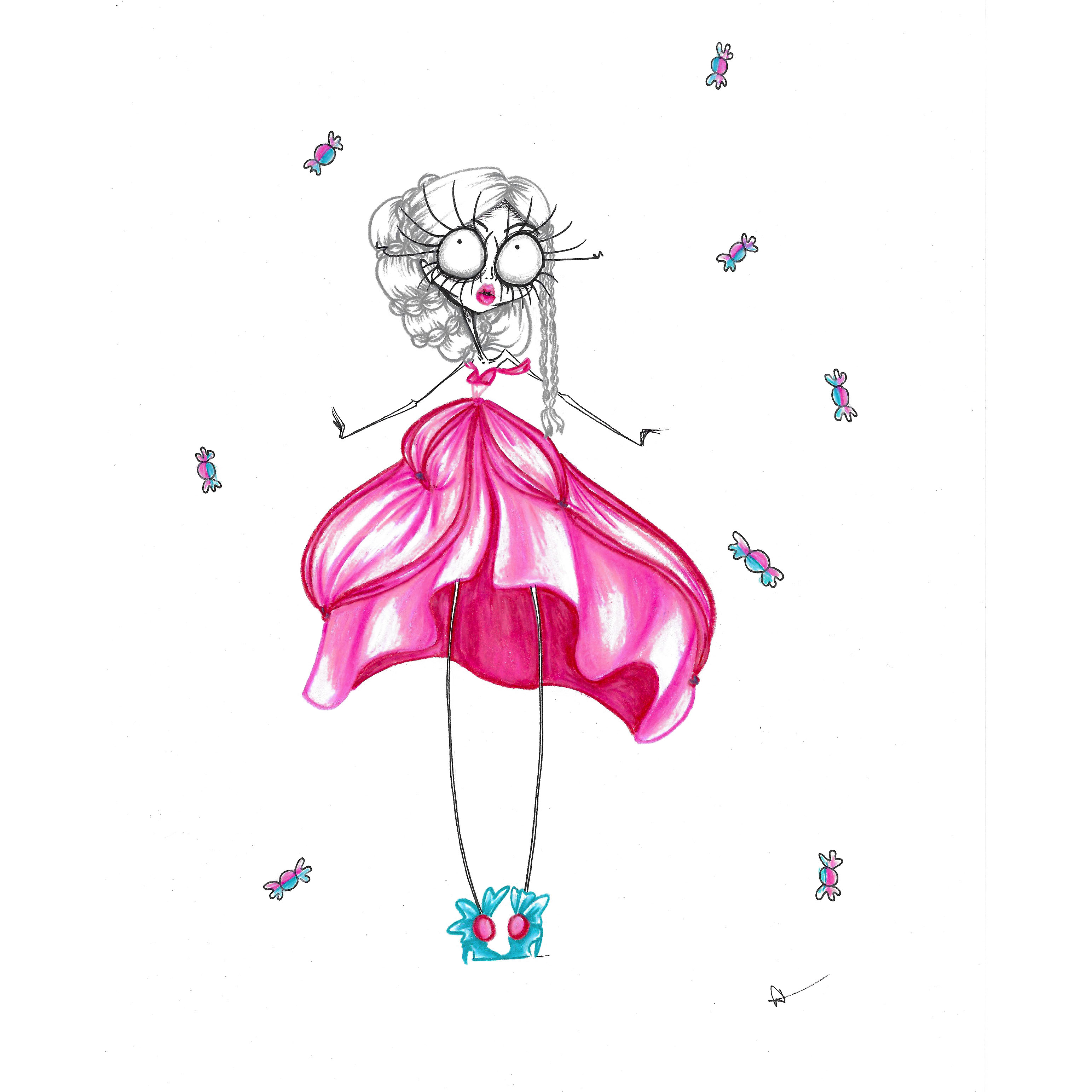 pink girl candy gumdrop princess